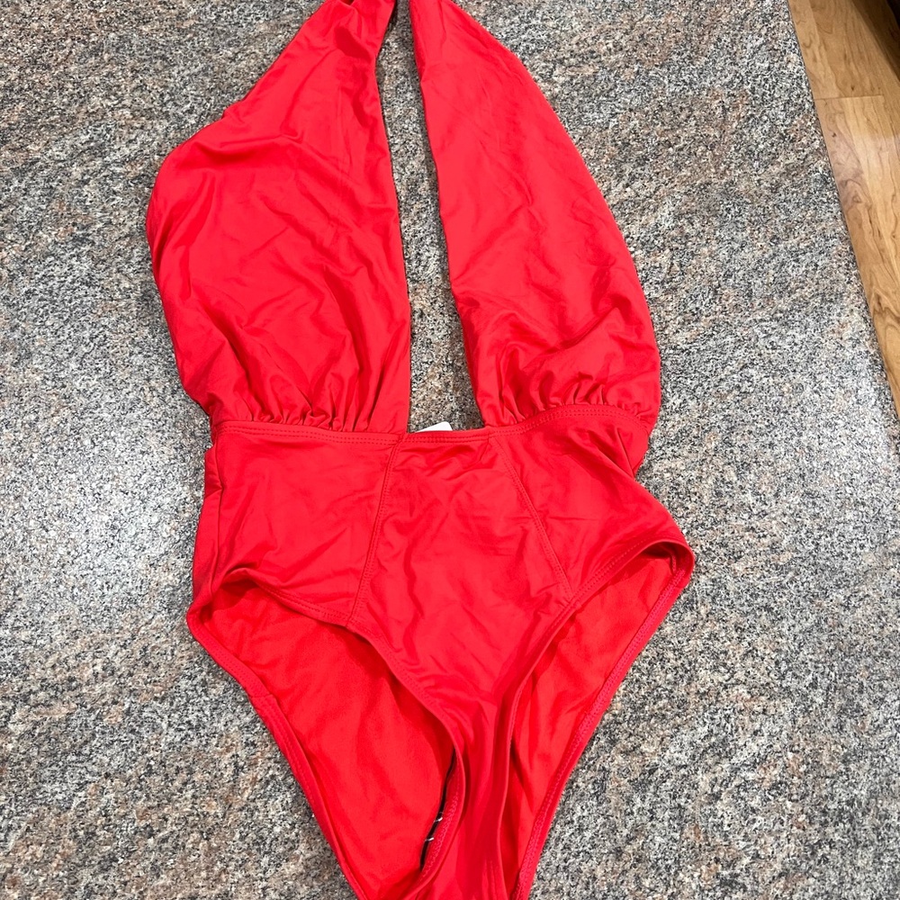 Envya Red One Piece Swimsuit size small
